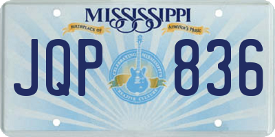 MS license plate JQP836