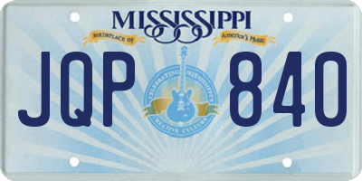MS license plate JQP840