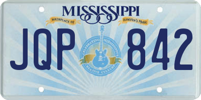 MS license plate JQP842