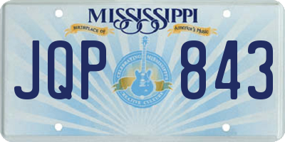 MS license plate JQP843