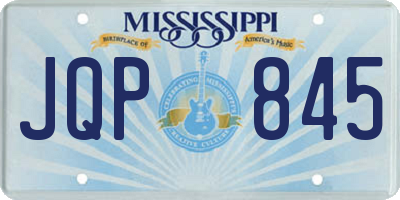 MS license plate JQP845