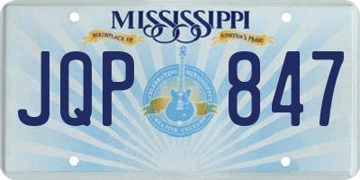 MS license plate JQP847