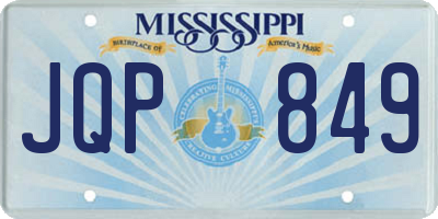 MS license plate JQP849