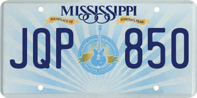 MS license plate JQP850