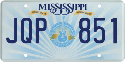 MS license plate JQP851