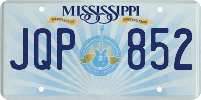 MS license plate JQP852