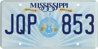 MS license plate JQP853