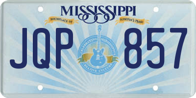 MS license plate JQP857