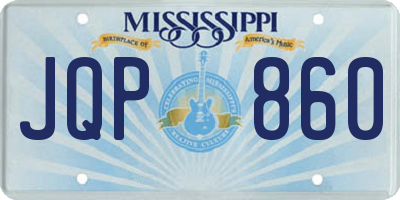 MS license plate JQP860