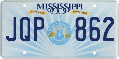 MS license plate JQP862