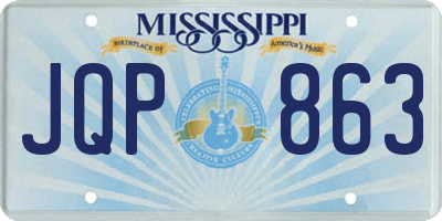 MS license plate JQP863
