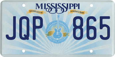MS license plate JQP865