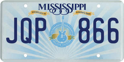 MS license plate JQP866