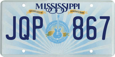 MS license plate JQP867
