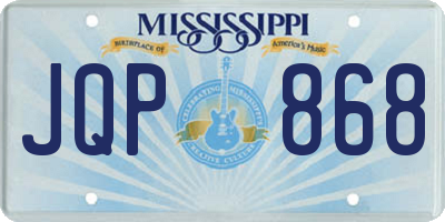 MS license plate JQP868