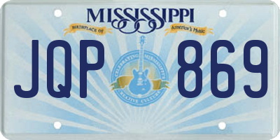 MS license plate JQP869