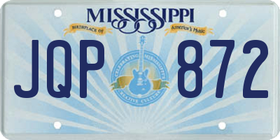 MS license plate JQP872