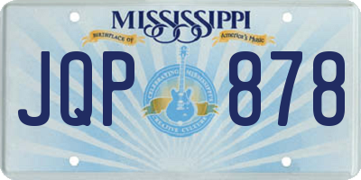 MS license plate JQP878