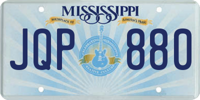 MS license plate JQP880
