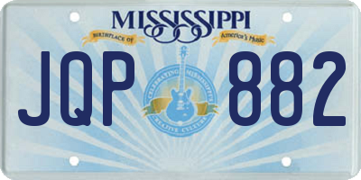 MS license plate JQP882
