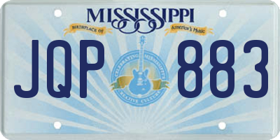 MS license plate JQP883