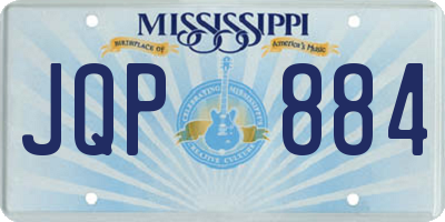 MS license plate JQP884