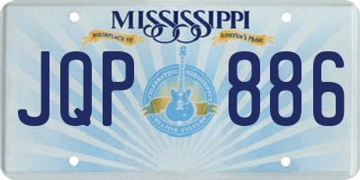 MS license plate JQP886