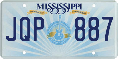 MS license plate JQP887