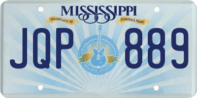 MS license plate JQP889