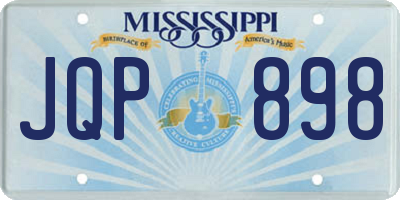MS license plate JQP898