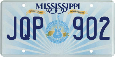 MS license plate JQP902