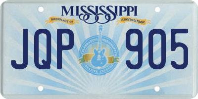 MS license plate JQP905