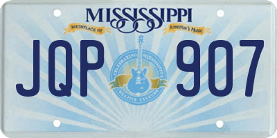 MS license plate JQP907