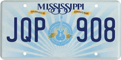 MS license plate JQP908