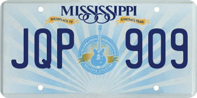 MS license plate JQP909