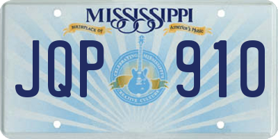 MS license plate JQP910