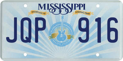 MS license plate JQP916