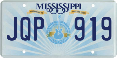 MS license plate JQP919