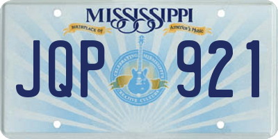MS license plate JQP921