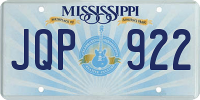 MS license plate JQP922