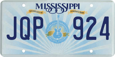 MS license plate JQP924