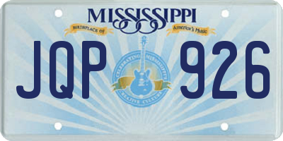 MS license plate JQP926