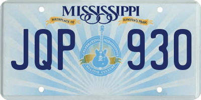 MS license plate JQP930