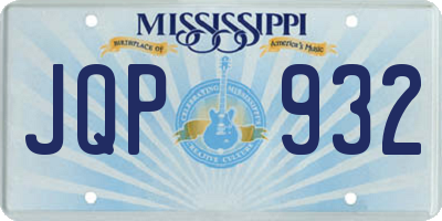 MS license plate JQP932