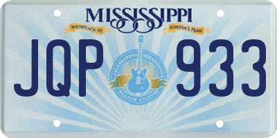 MS license plate JQP933
