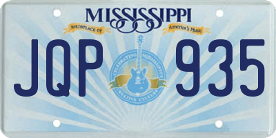 MS license plate JQP935