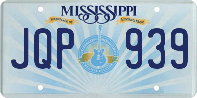 MS license plate JQP939