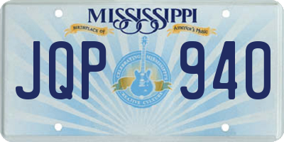 MS license plate JQP940