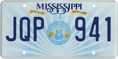 MS license plate JQP941