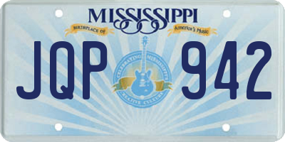 MS license plate JQP942